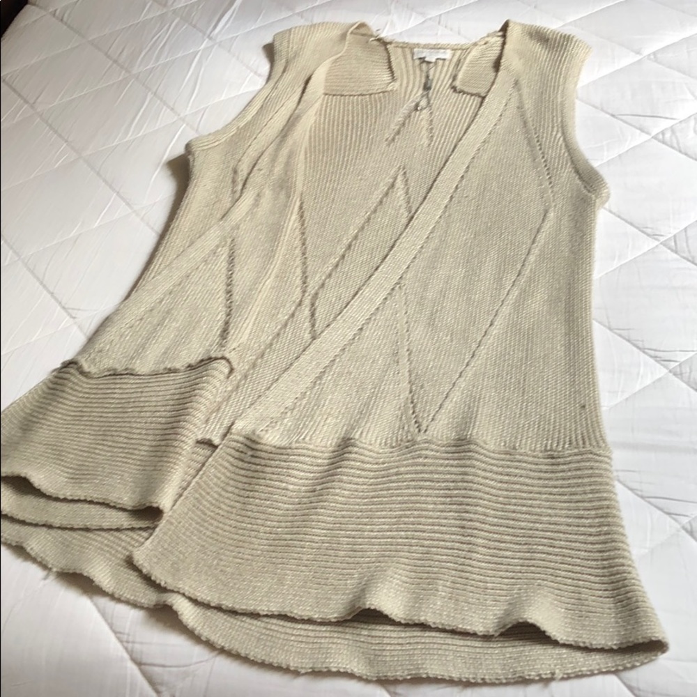 Cream long vest